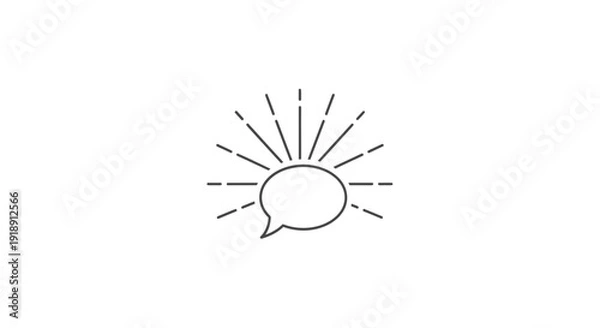 Obraz Speech Bubble Expansion Concept Line Vector