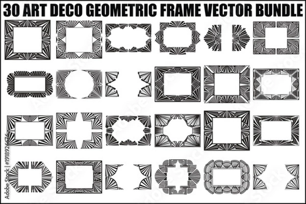 Obraz Art Deco Geometric Frame Bundle