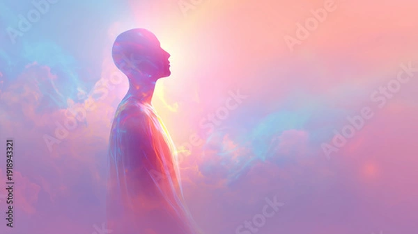 Obraz 健康とウェルネス - オーラのように輝く人体、エネルギーの流れ（医療・健康、科学・教育、動画）