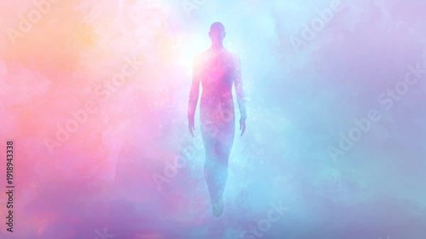 Obraz 健康とウェルネス - オーラのように輝く人体、エネルギーの流れ（医療・健康、科学・教育、動画）