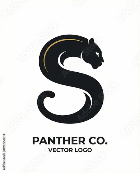 Obraz Creative Animal Shaped Letter S Monogram