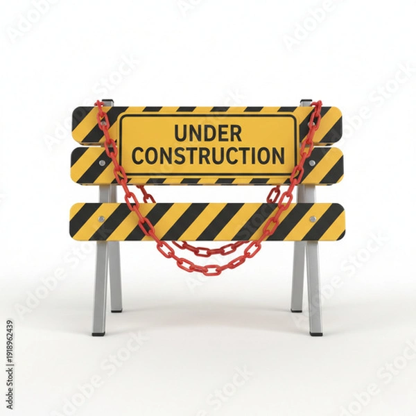 Obraz under construction sign isolated
