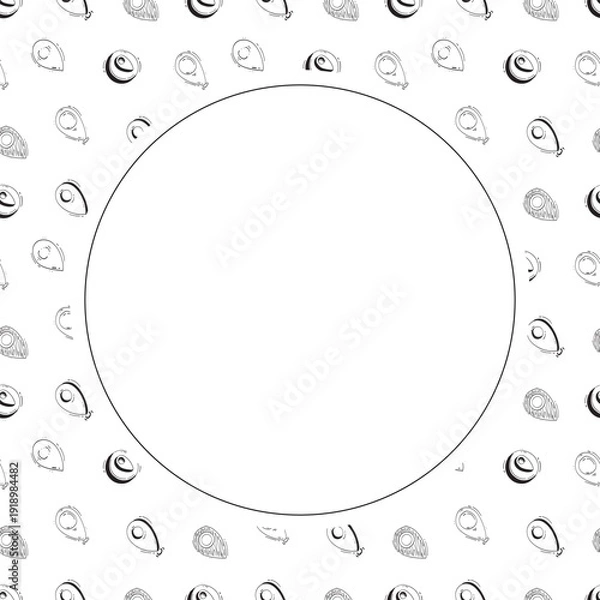 Obraz hand drawn map pins location circle frame background