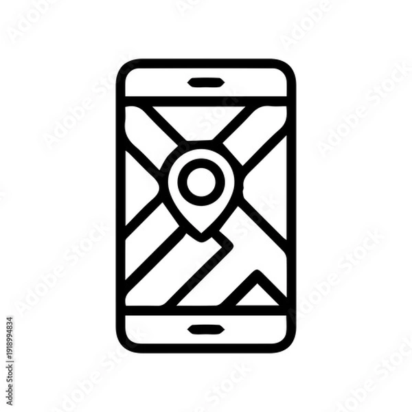 Fototapeta Phone Navigation Icon