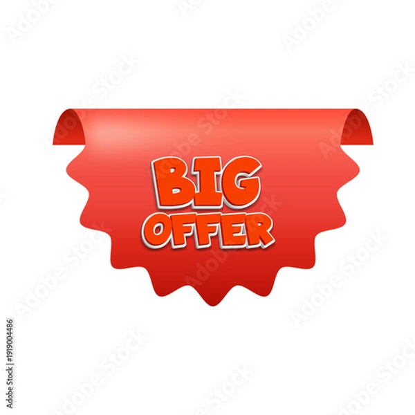 Obraz red sale label vector illustration 