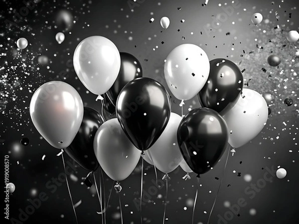 Obraz balloons on the night sky