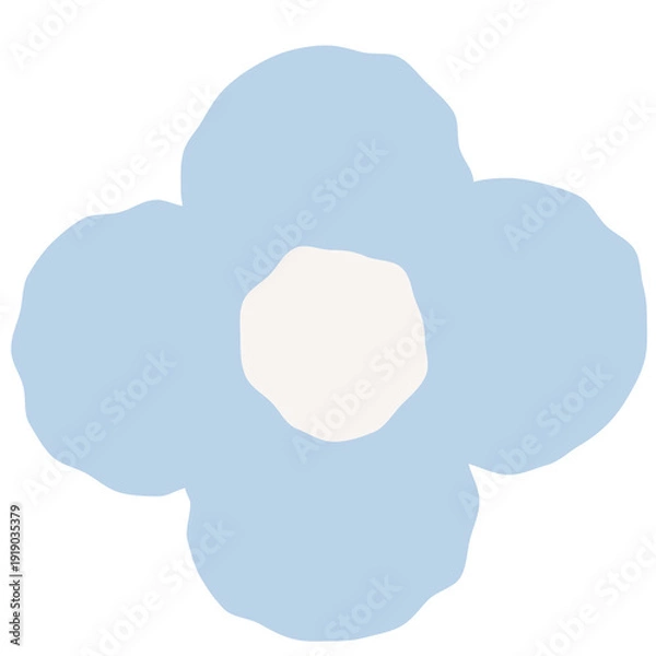Obraz Cute Light Blue Flower Illustration