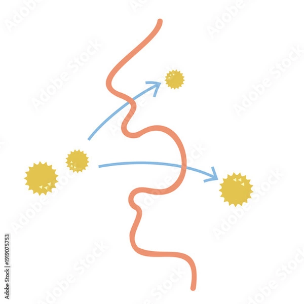 Obraz 鼻や口から花粉を吸い込む