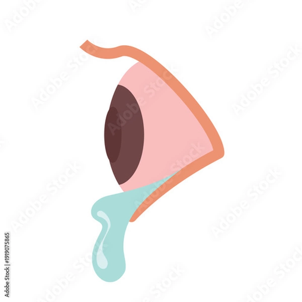 Obraz 充血した瞳から涙が溢れる