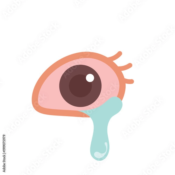 Obraz 充血した目から溢れる涙