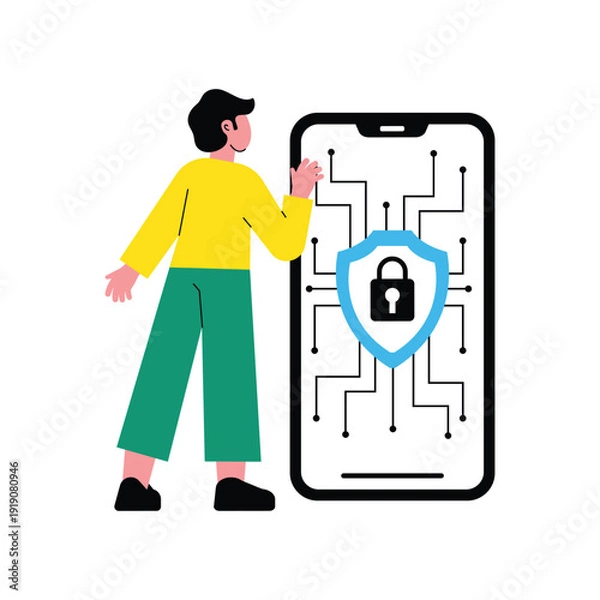 Obraz Network Shield vector illustrations EPS file