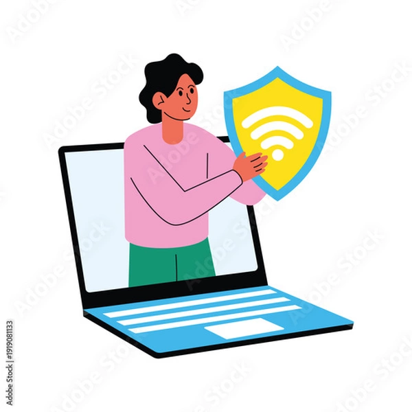 Obraz Wifi Safety vector illustrations EPS file