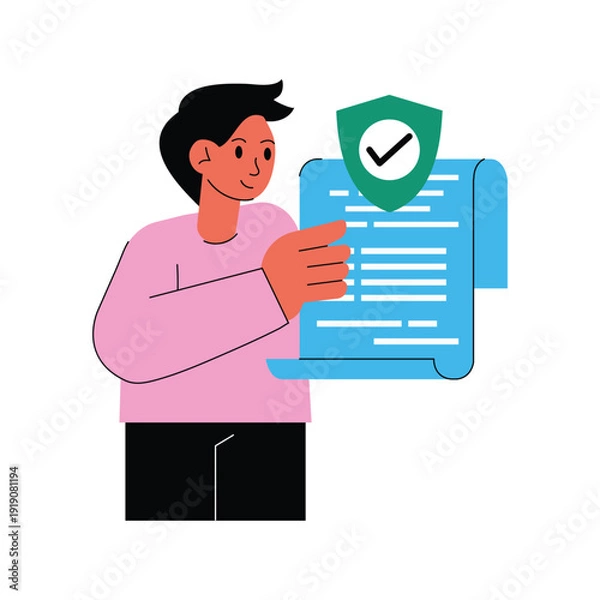 Obraz Privacy Policy vector illustrations EPS file