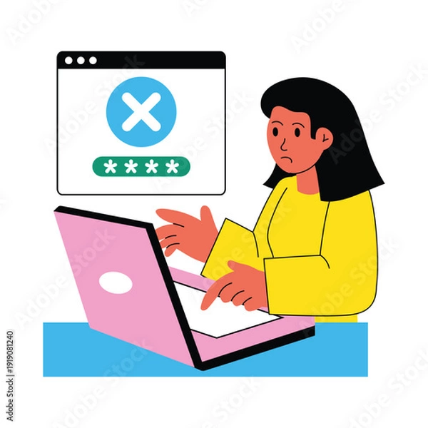 Obraz Account Recovery Process vector illustrations EPS file