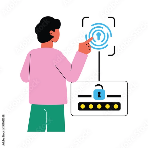 Obraz Fingerprint Scan Access vector illustrations EPS file