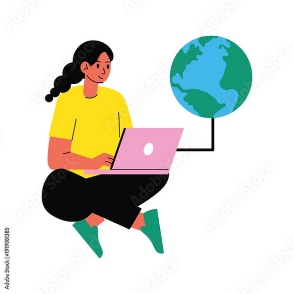 Obraz Cyber Threat Map vector illustrations EPS file