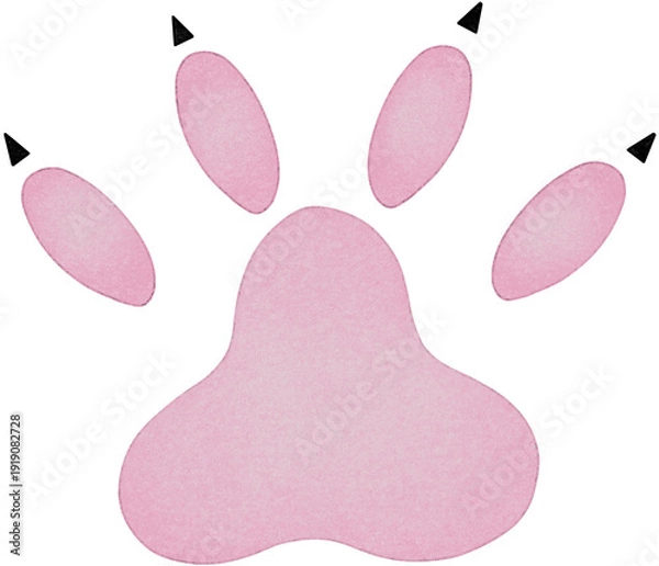 Obraz pink cat paw