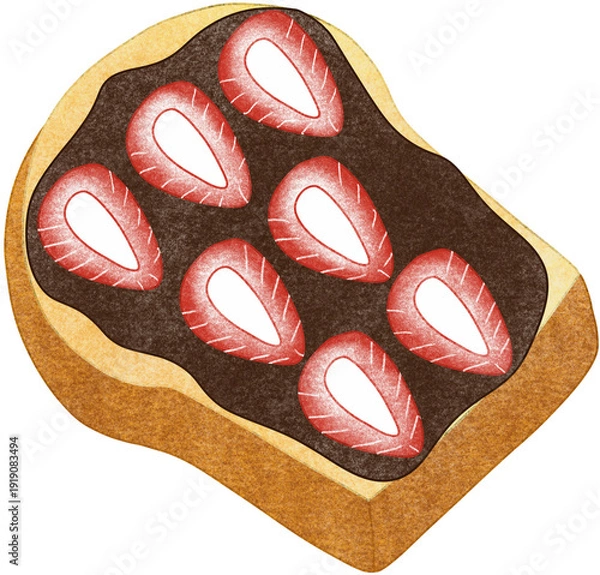 Obraz strawberry chocolate toast