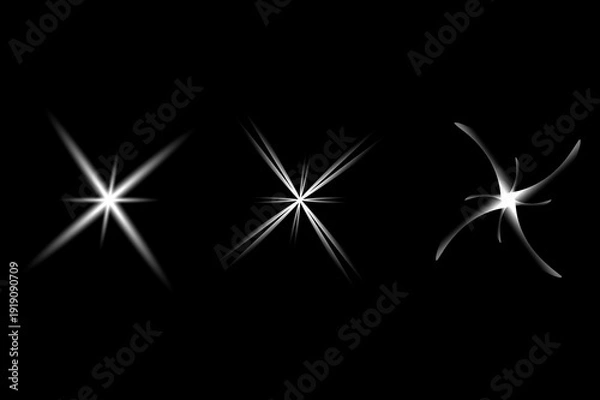 Obraz Bright starburst light source with horizontal streak