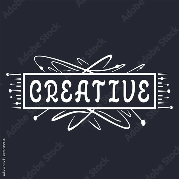 Obraz Creative Brush Stroke Stamp Illustration