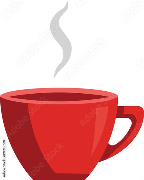 Obraz Hot Coffee Cup Illustration