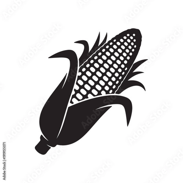 Obraz Corn icon silhouette vector illustration