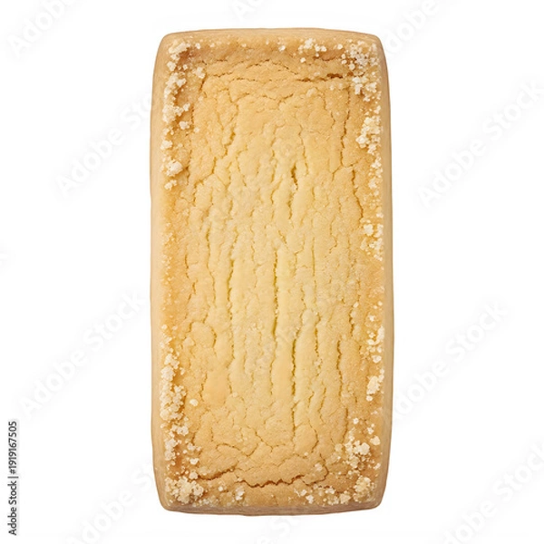 Obraz Golden brown rectangular bread loaf on transparent background