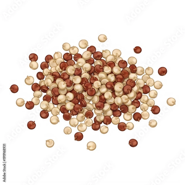 Obraz Assorted hazelnuts and peeled hazelnuts on transparent background