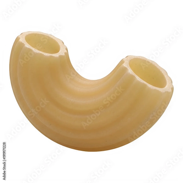 Obraz Macaroni pasta curved shape on transparent background