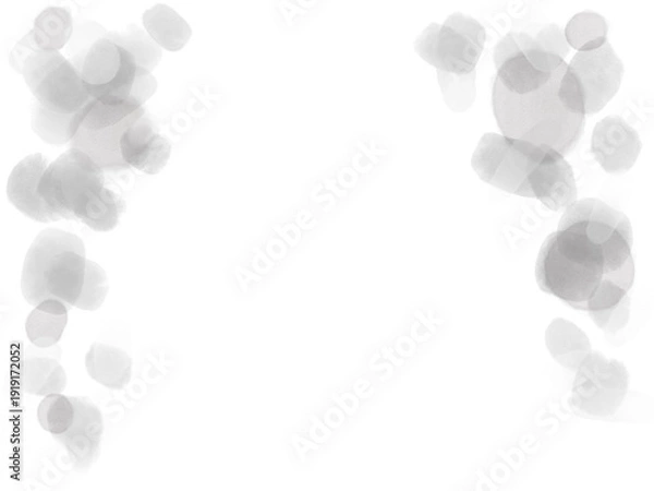 Obraz 透明感のあるグレーの水玉フレーム