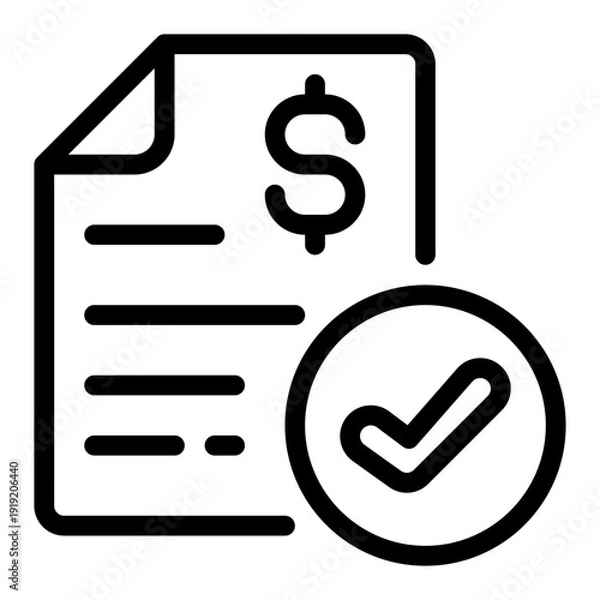 Obraz  paid bill  icon