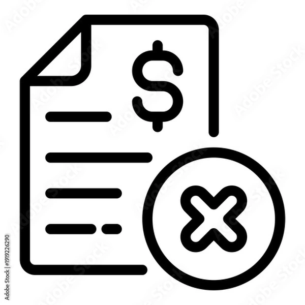 Obraz  canceling payment icon  