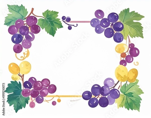 Obraz お洒落なぶどうのフレーム