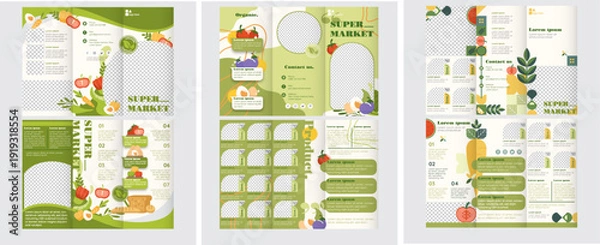 Obraz Super Market Brochure Template Vector