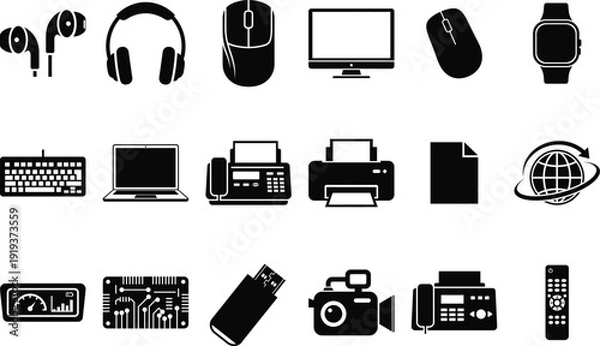 Obraz set of computer devices