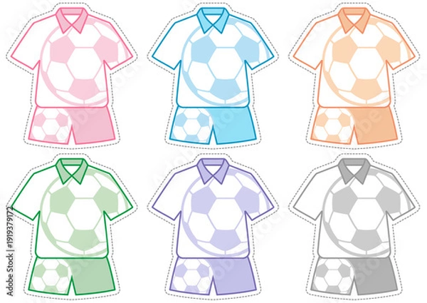 Obraz サッカー■ユニフォーム型メッセージカード（サッカー）