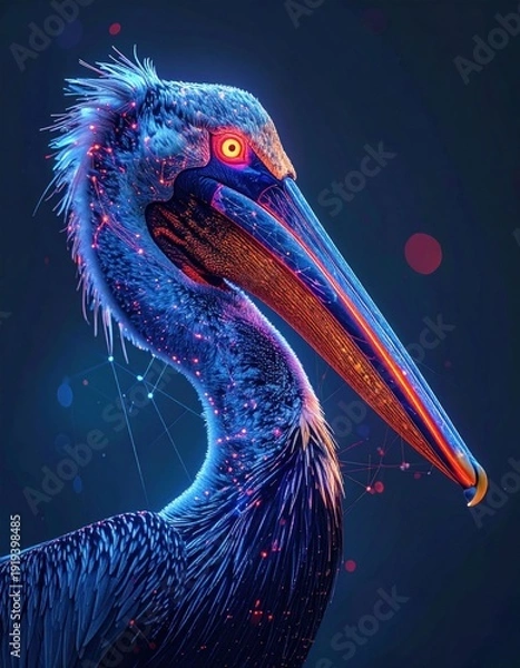 Obraz Neon pelican