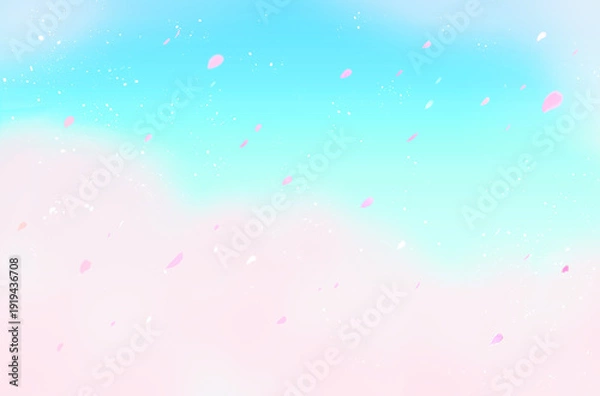 Obraz 桜吹雪　桜並木