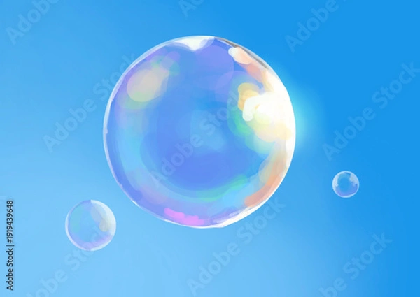 Obraz シャボン玉のイラスト