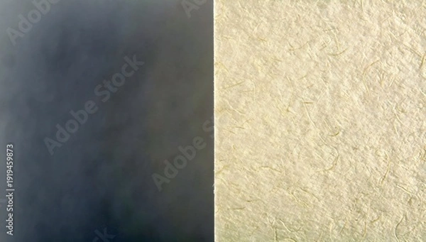 Obraz Minimal split background with beige paper texture — template for publishing