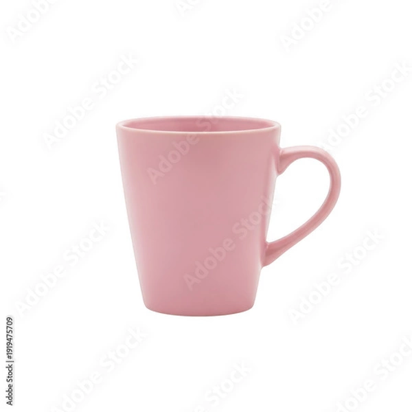 Obraz Pink ceramic coffee mug isolated on white background