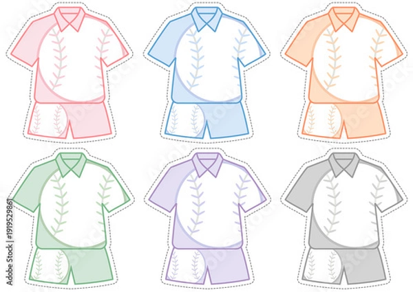 Obraz 野球■ユニフォーム型メッセージカード（野球）