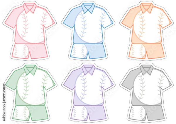 Obraz 野球■ユニフォーム型メッセージカード（野球）