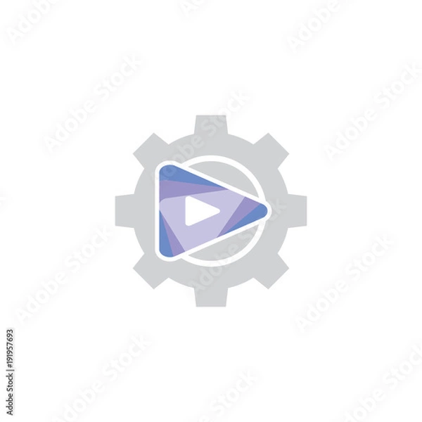 Obraz Video Gear Logo Icon Design