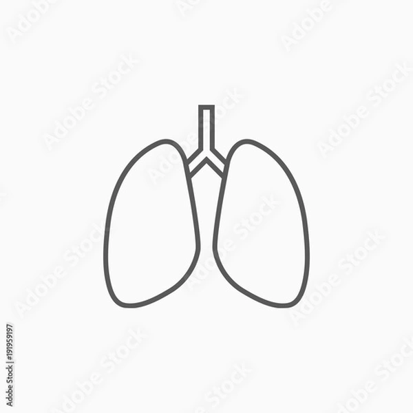 Fototapeta lungs icon