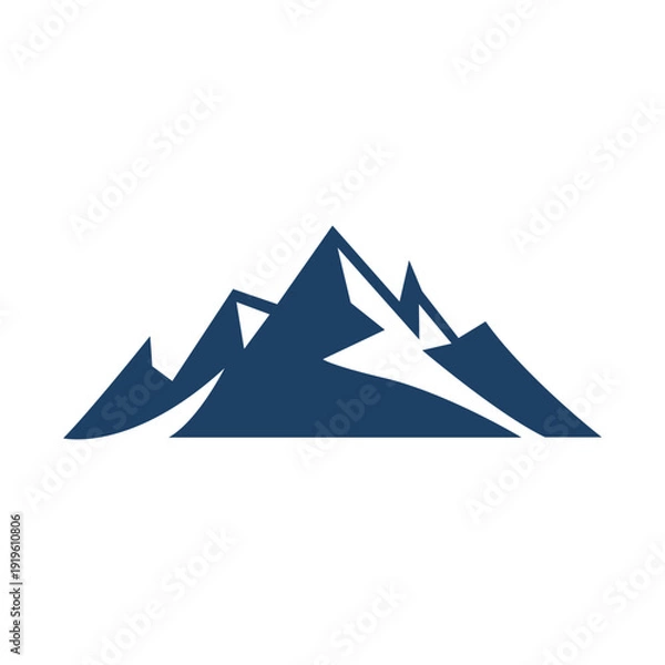 Obraz Mountain silhouette. Mountains icon vector. mountains logo vector. 