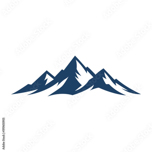 Obraz Mountain silhouette. Mountains icon vector. mountains logo vector. 
