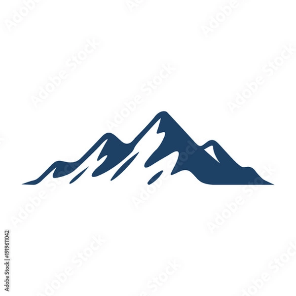 Obraz Mountain silhouette. Mountains icon vector. mountains logo vector. 