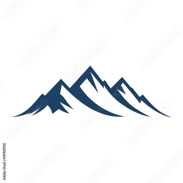 Obraz Mountain silhouette. Mountains icon vector. mountains logo vector. 