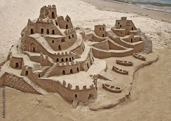 Obraz sand castle in brazilian beach